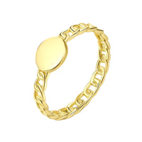 Amara - Eternally Beautiful Round Minimalist Disc Ring